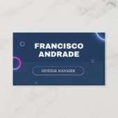 General manager | Professional Business Card Visitekaartje (Achterkant)