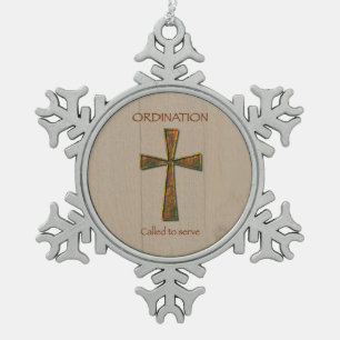 General Ordination Gefeliciteerd, Metal Design C Tin Sneeuwvlok Ornament