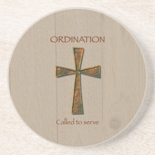 General Ordination Gefeliciteerd, Metal Design C Zandsteen Onderzetter (Voorkant)