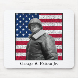 General Patton en de Amerikaanse vlag Muismat