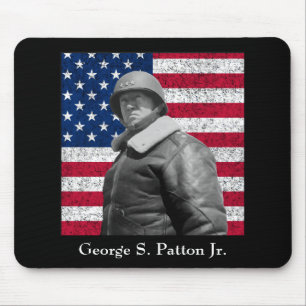 General Patton en de Amerikaanse vlag Muismat