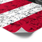 General Patton en de Amerikaanse vlag Poster (Hoek)