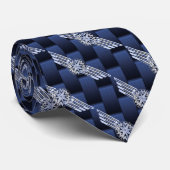 General Private Air Pilot Chrome Net als Wings Stropdas (Opgerold)