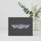 General Private Air Pilot Chrome, zoals Star Wings Briefkaart (Staand voorkant)