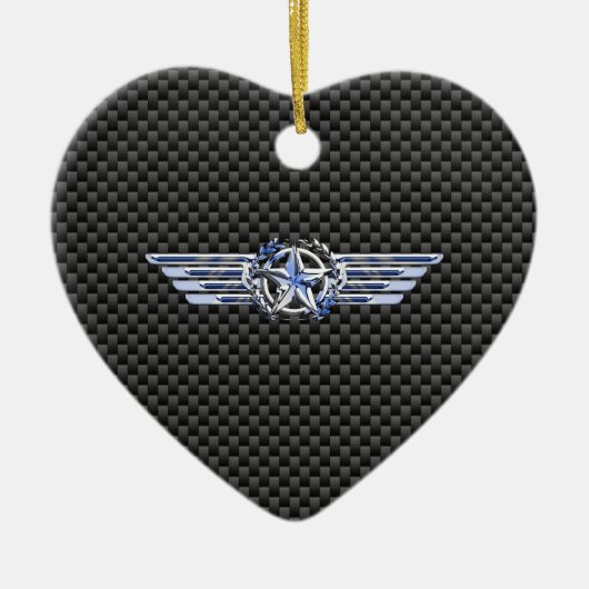 General Private Air Pilot Chrome, zoals Star Wings Keramisch Ornament (Voorkant)