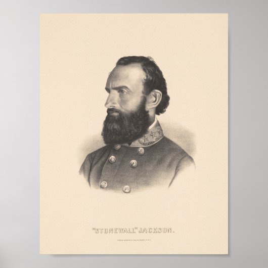 General Stonewall Jackson Portrait Poster (Voorkant)
