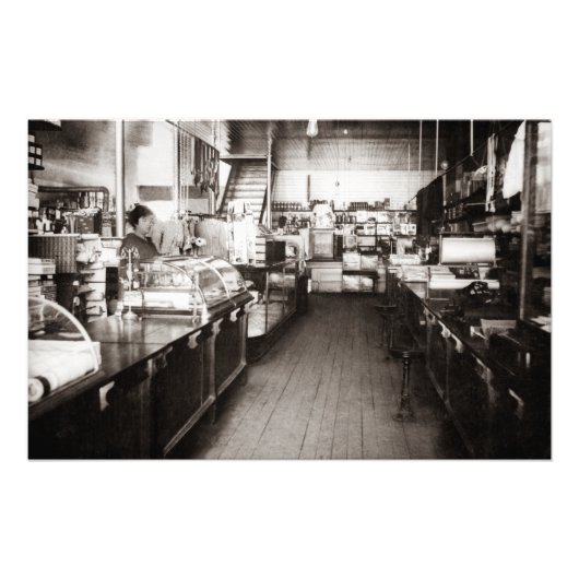 General Store Capac Michigan  Late 1800 Foto Afdruk (Voorkant)