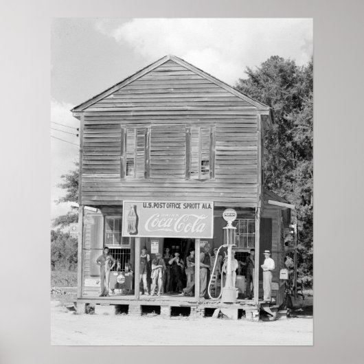 General Store & Post Kantoor, 1935. foto Poster (Voorkant)