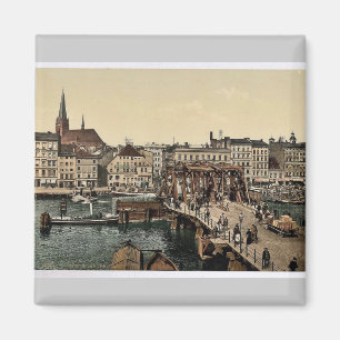General uitzicht and Great Bridge, Stettin, Duitsl Magneet