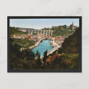 General uitzicht, Dinan, Frankrijk Fotochrom Briefkaart
