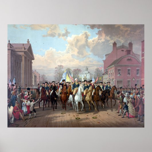 General Washington Enters New York Poster (Voorkant)