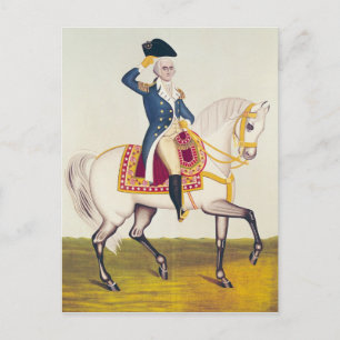 General Washington on a White Charger, c.1835 Briefkaart