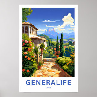 Generalife Spanje Reisprint Poster