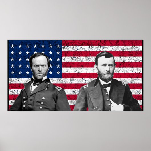 Generals Sherman en Grant Poster (Voorkant)