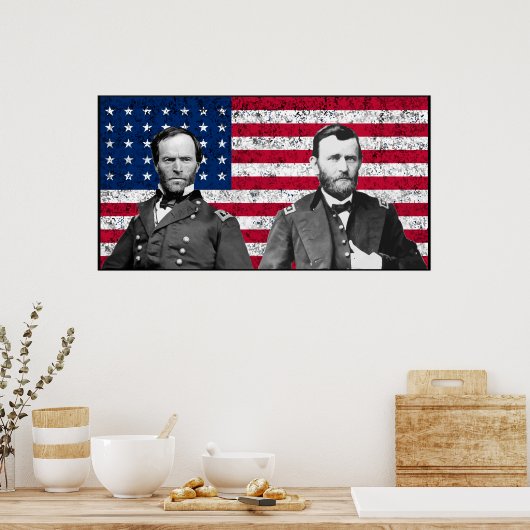 Generals Sherman en Grant Poster (Keuken)