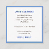 Générateur avec Carte de visite Carré de code QR (Dos)