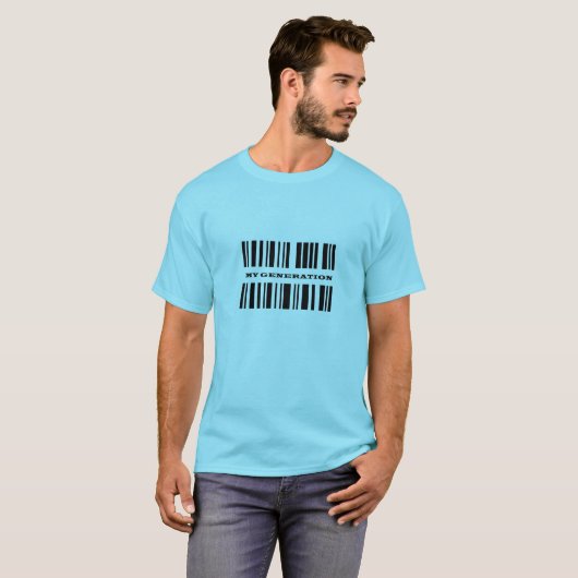 Generatie X Bar Code Mannen T-Shirt (Voorkant volledig)