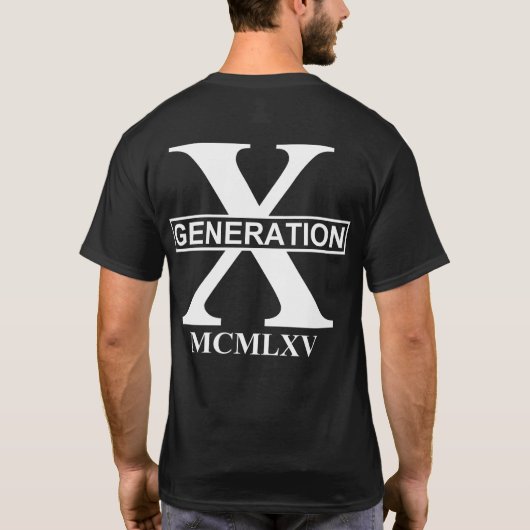 GENERATIE X - MCMLXV (1965) T-SHIRT (Achterkant)