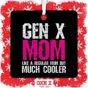 Generatie X Mom Gen Xer Mom 60s 70s 80s Mom Gen X Metalen Ornament