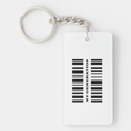 Generatie Y BAR CODE sleutelhanger (Voorkant)