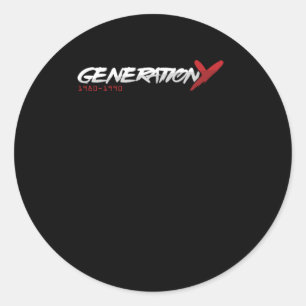 Generatie Y Generation Z Boomer Millenials Gift Ronde Sticker