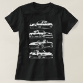 Generaties. MX5 Miata T-shirt (Design voorkant)