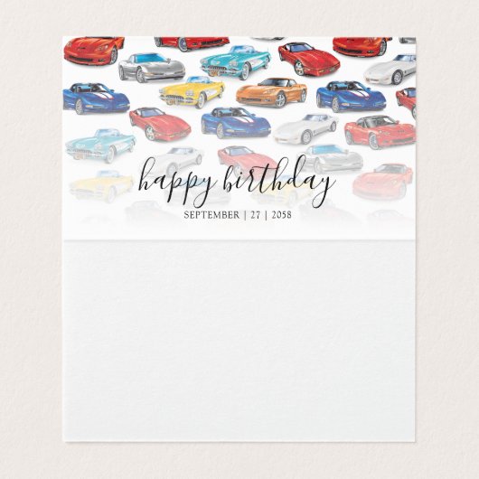 GENERATIES VAN AUTOMOBIELKUNST KAART (Binnenkant ongevouwen)