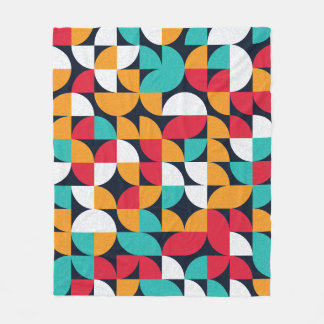 Generatieve Kunst: Kleurrijk Driehoekpatroon Fleece Deken