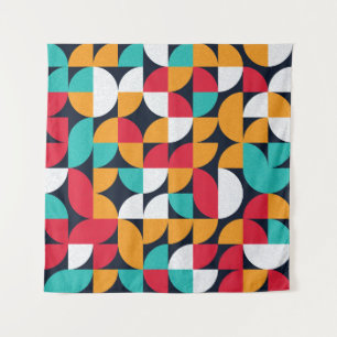 Generatieve Kunst: Kleurrijk Driehoekpatroon Wandkleed