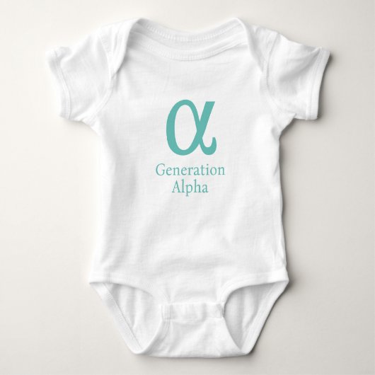 Generation Alpha grieks symbool Baby bodysuit (Voorkant)