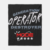 Generation Operator Destroyer Mode Fleece Deken (Voorkant)