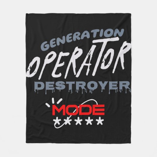 Generation Operator Destroyer Mode Fleece Deken (Voorkant)