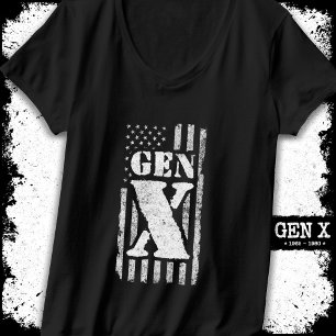 Generation X Amerikaanse vlag Proud Gen X T-shirt