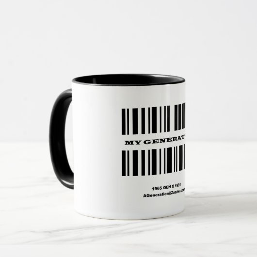 Génération X BAR CODE Mug (Devant gauche)