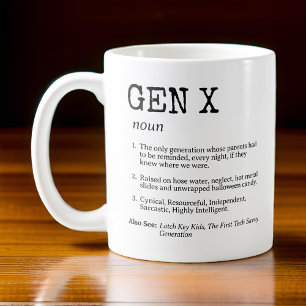 Generation X Definition Typografie Mok