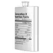 Generation X | Fun Nutrition Facts Sarcasm Neglect Flacon (Links)
