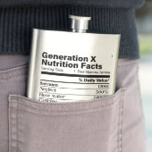 Generation X | Fun Nutrition Facts Sarcasm Neglect Flacon (Voorbeeld)