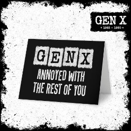 Generation X Gen ergert zich aan de rest van julli Kaart