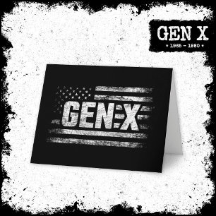 Generation X Gen Xer Gen X American Flag Gen X Kaart