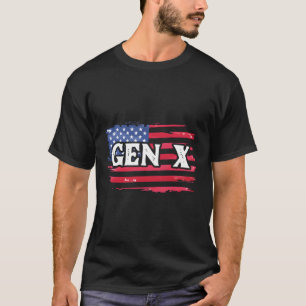 Generation X Gen Xer Gen X Amerikaanse vlag T-shirt