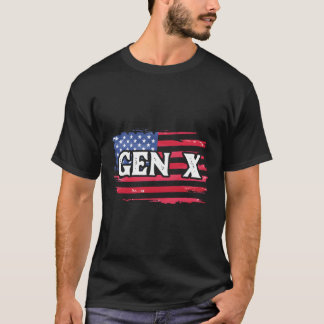 Generation X Gen Xer Gen X Amerikaanse vlag T-shirt