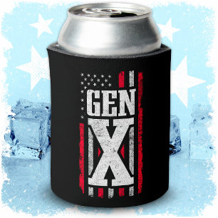 Generation X Gen Xer Trots Amerikaanse vlag Gen X Blikjeskoeler