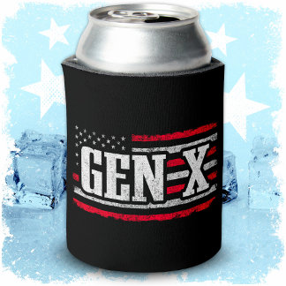 Generation X Gen Xer Trots Amerikaanse vlag Gen X Blikjeskoeler