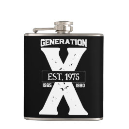 Generation X gepersonaliseerde vinyl verpakte kolf Heupfles