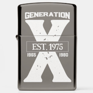Generation X Gepersonaliseerde Zwarte Ijs Zippo Aa