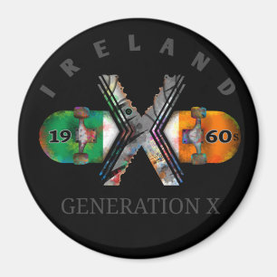 Generation X Ireland Skateboard 1960s Magneet