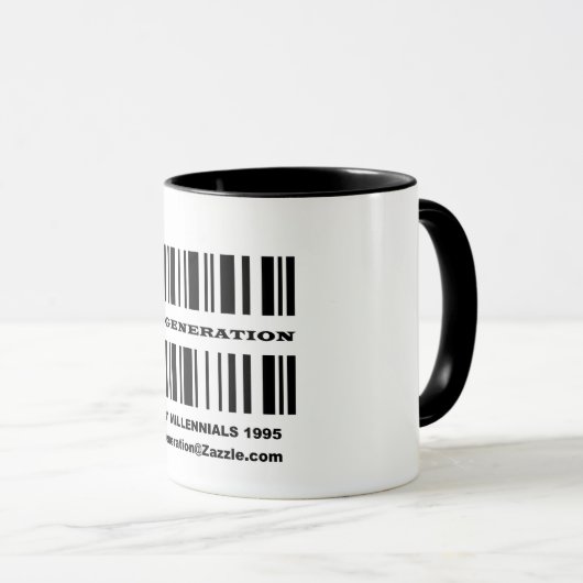 Génération Y BAR CODE Mug (Devant droit)