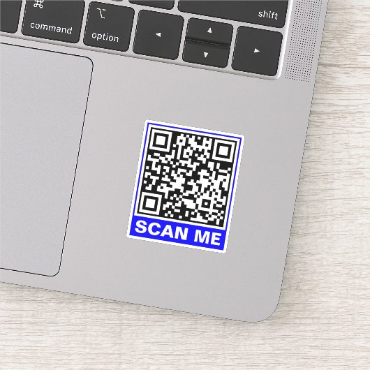 Genereer eenvoudige QR-code (Scan me) Modern Sticker (Detail)