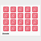GENEREER SNEL QR-code met elke website Vierkante Sticker (Vel)