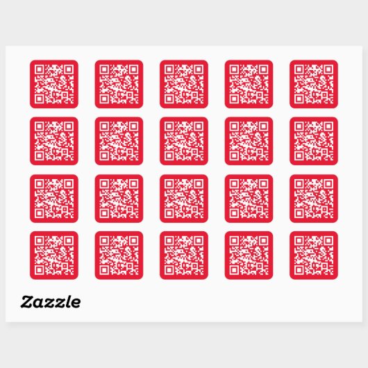 GENEREER SNEL QR-code met elke website Vierkante Sticker (Vel)